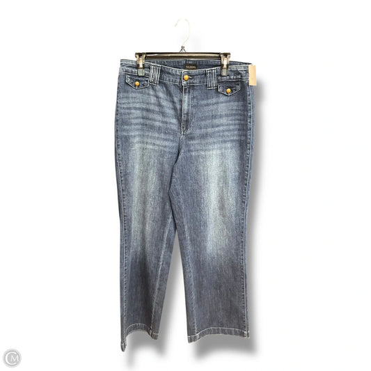 Jeans Wide Leg By Talbots In Blue Denim, Size: 12