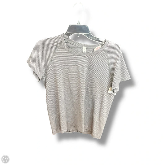 Athletic Top Short Sleeve By Lululemon In Striped Pattern, Size: 12