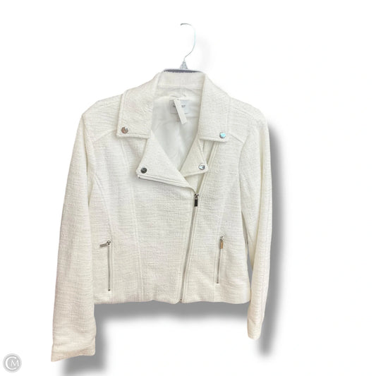 Jacket Moto By Nine West Apparel In White, Size: M