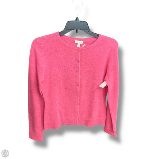Sweater Cardigan Cashmere By Garnet Hill In Pink, Size: Xs