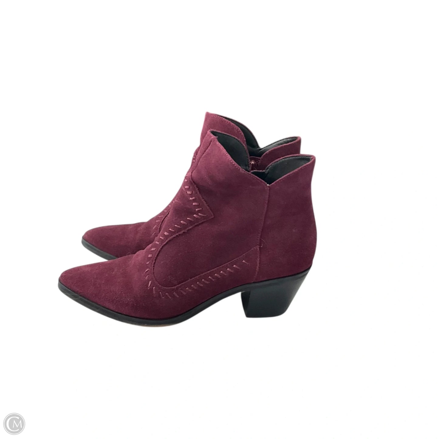 Boots Designer By Rebecca Minkoff In Maroon, Size: 9.5
