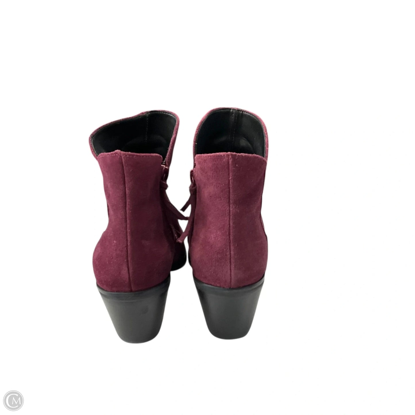 Boots Designer By Rebecca Minkoff In Maroon, Size: 9.5