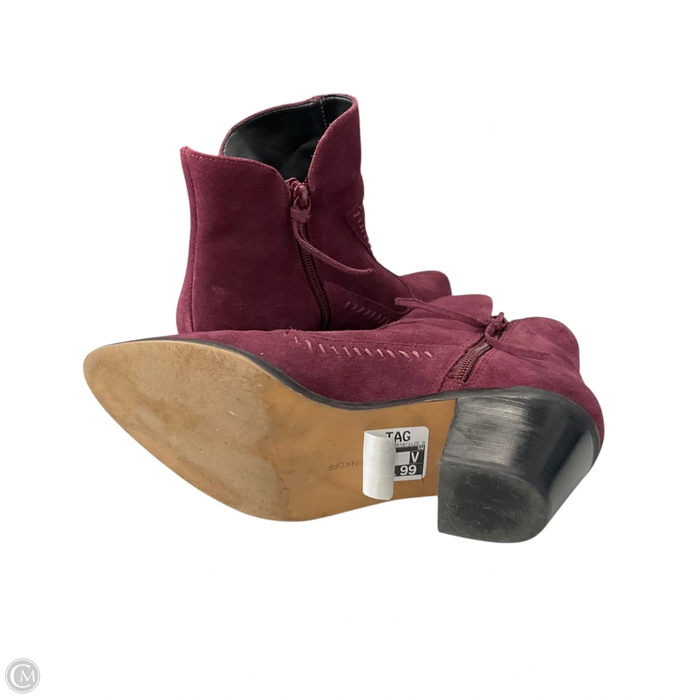 Boots Designer By Rebecca Minkoff In Maroon, Size: 9.5