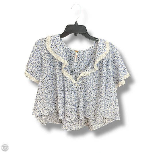 Top Short Sleeve By Free People In Floral Print, Size: M