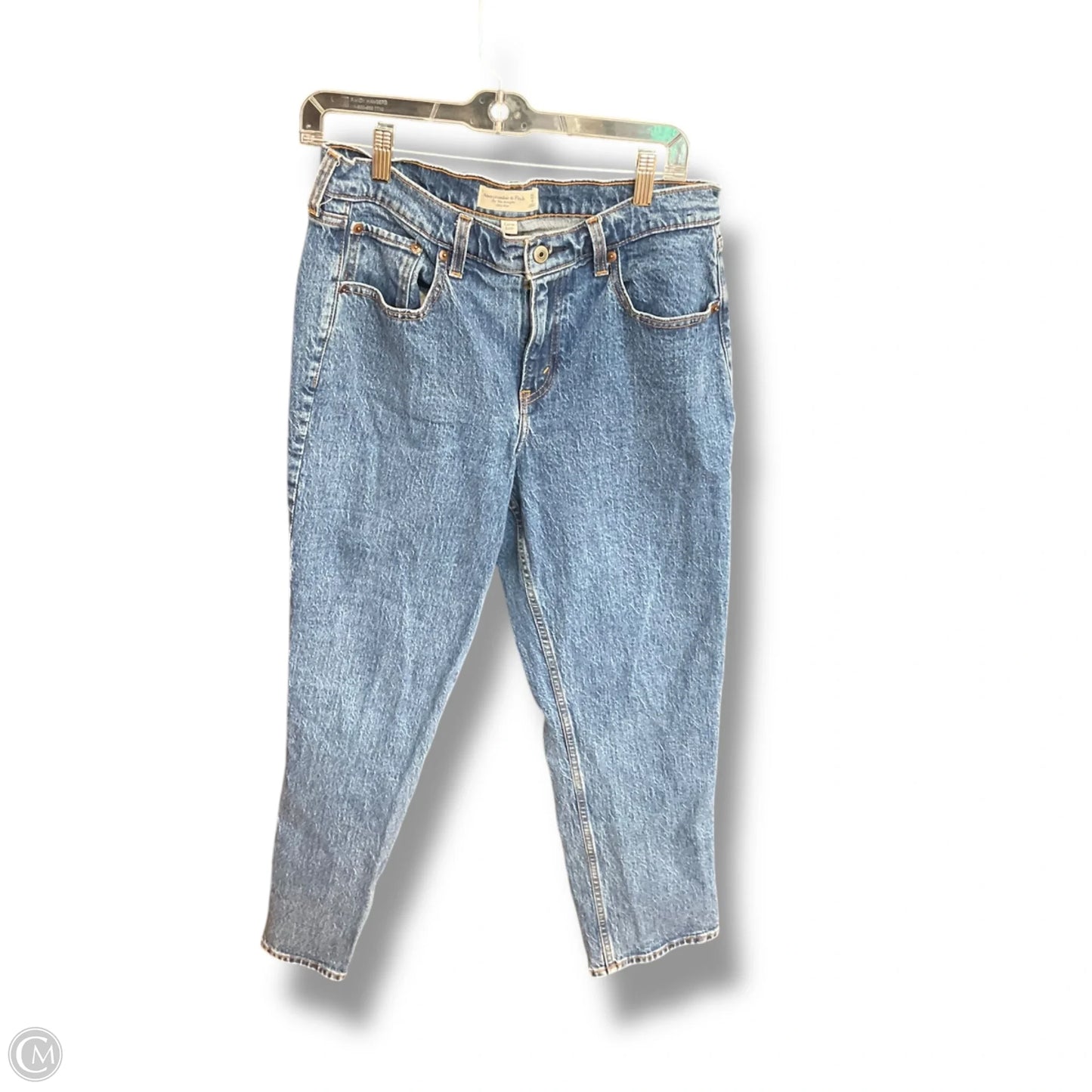 Jeans Straight By Abercrombie And Fitch In Blue Denim, Size: 8