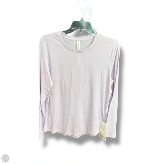 Athletic Top Long Sleeve Crewneck By Lululemon In Purple, Size: 8