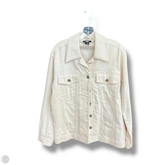 Jacket Shirt By Paige In Cream, Size: S