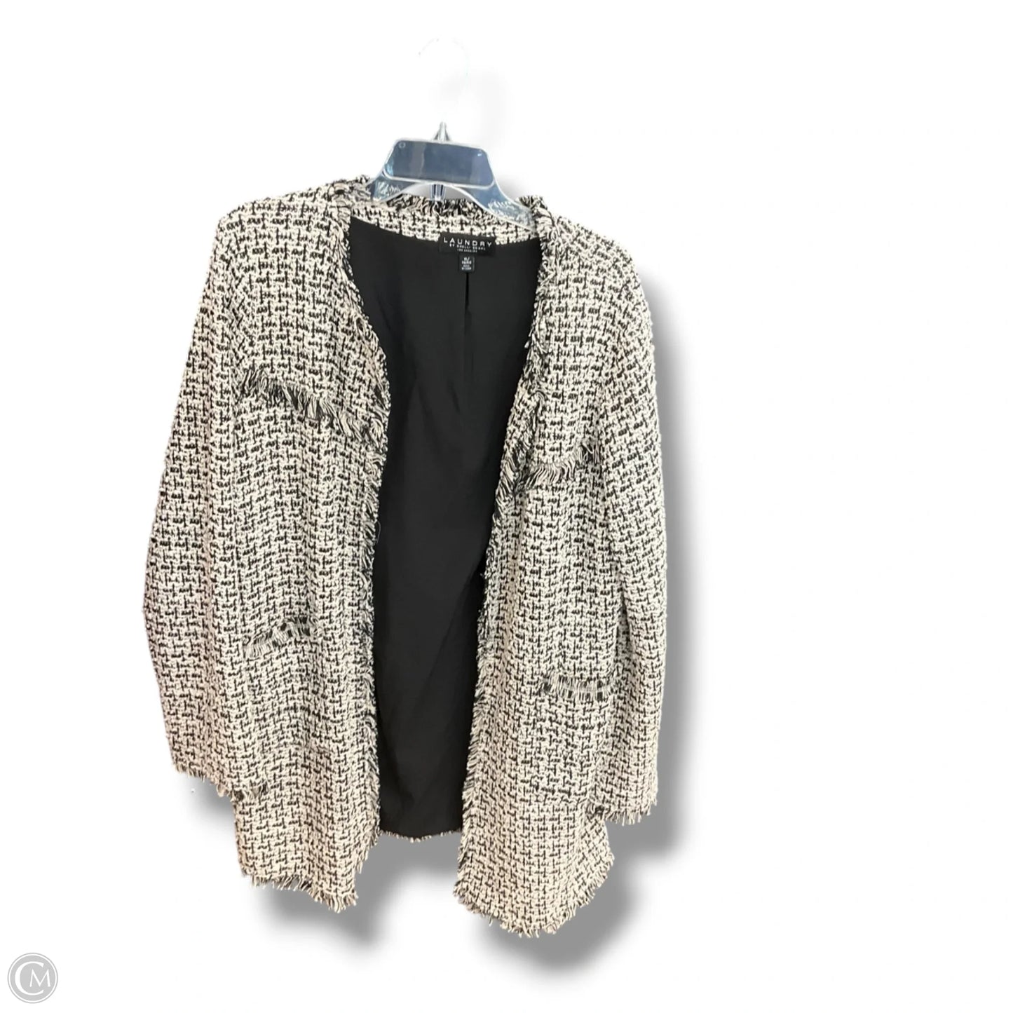 Blazer By Laundry In Black & White, Size: Xl