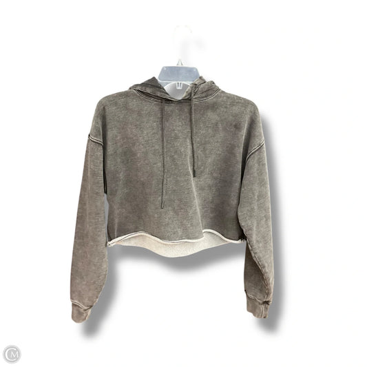 Sweatshirt Hoodie By Good American In Grey, Size: Xs