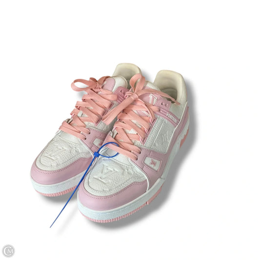 Shoes Luxury Designer By Louis Vuitton In Pink & White, Size: 8