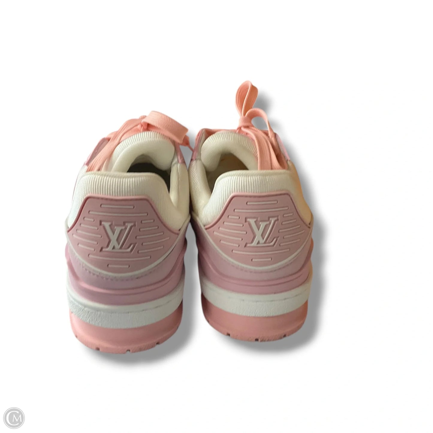 Shoes Luxury Designer By Louis Vuitton In Pink & White, Size: 8