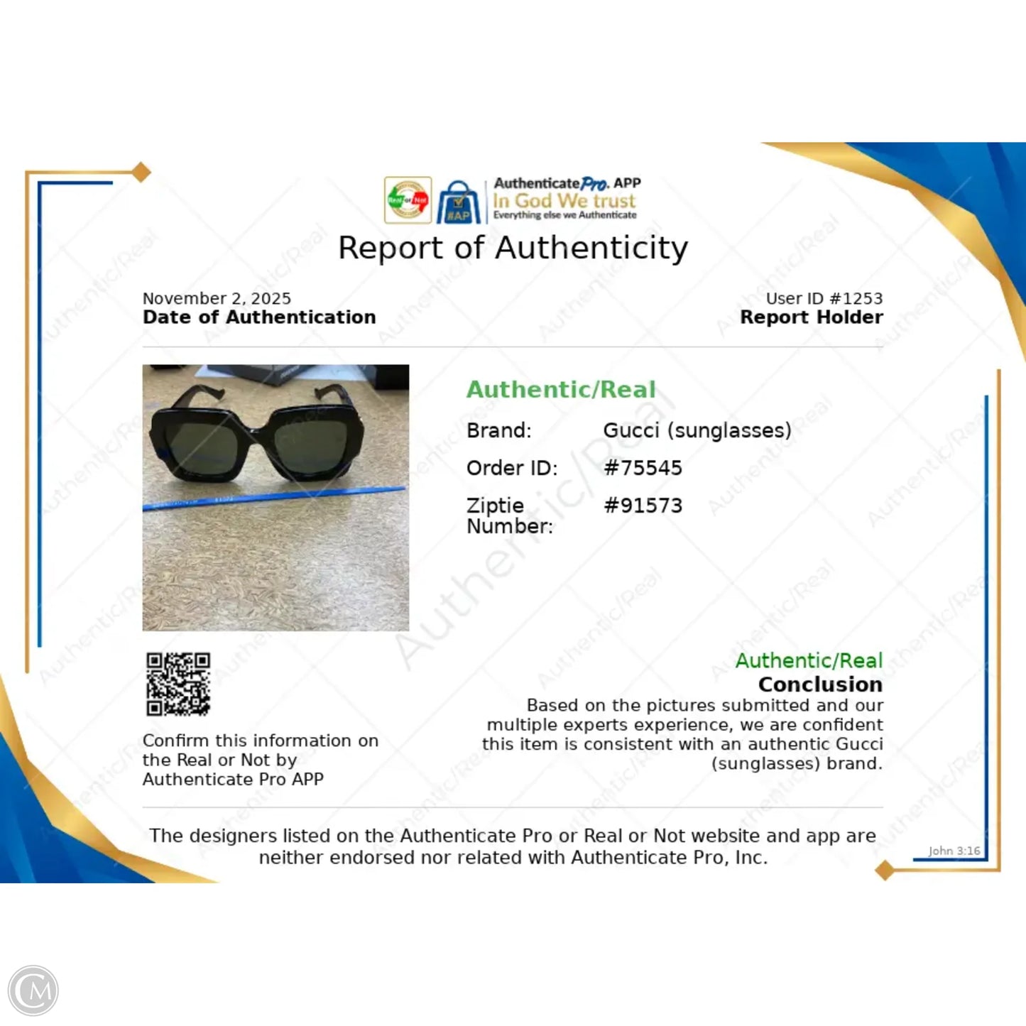 Sunglasses Luxury Designer By Gucci