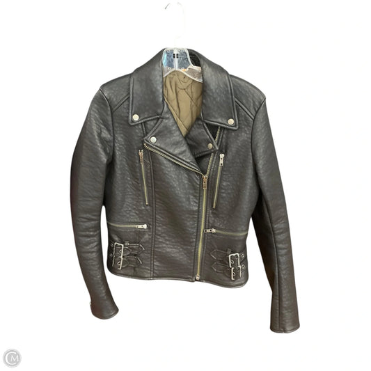 Jacket Moto Leather By Free People In Black, Size: S