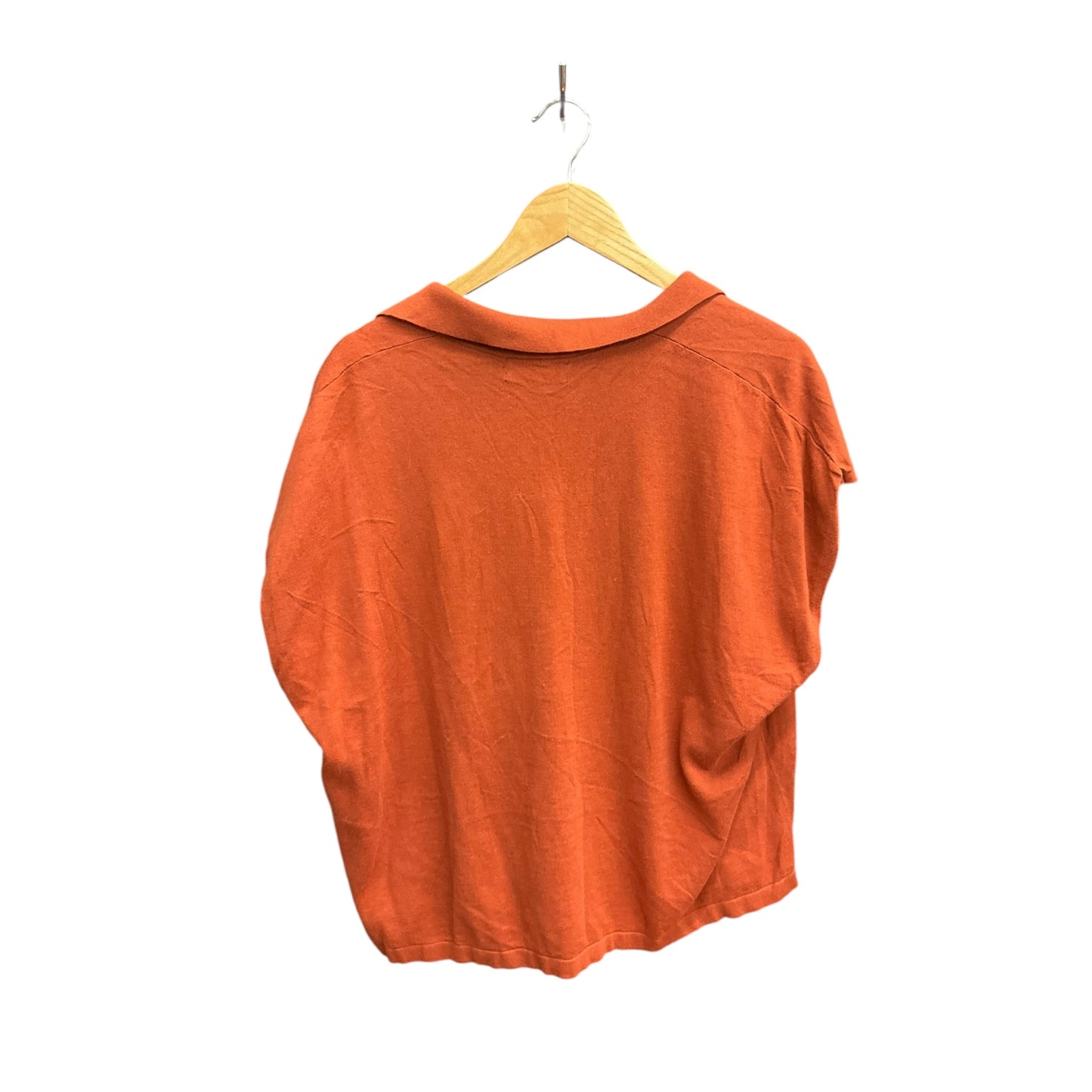 Top Short Sleeve By Banana Republic In Orange, Size: Xl