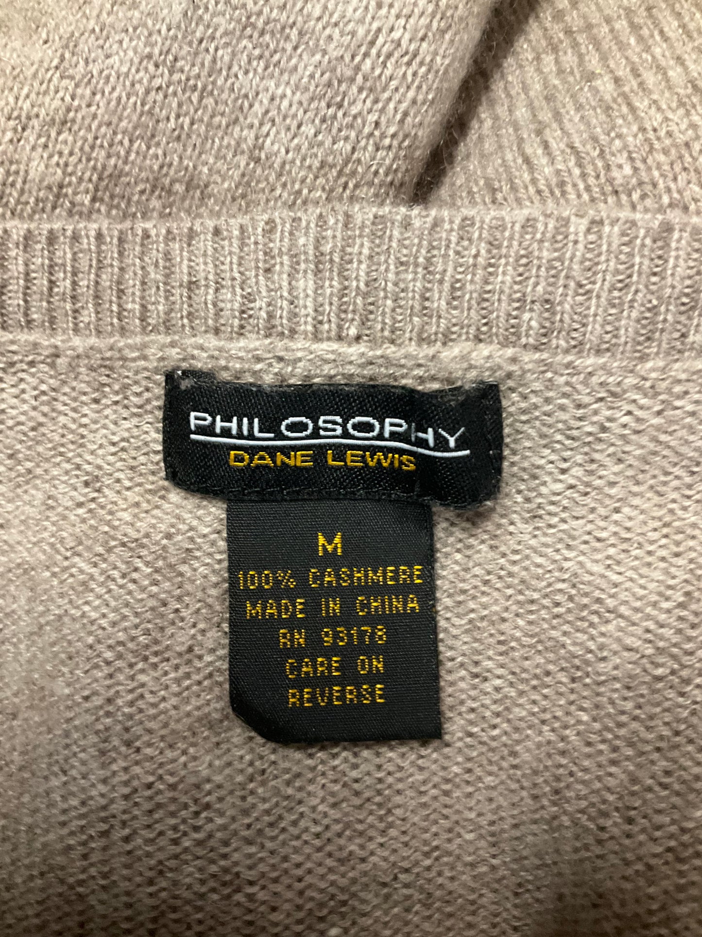 Sweater Cashmere By Philosophy In Taupe, Size: M