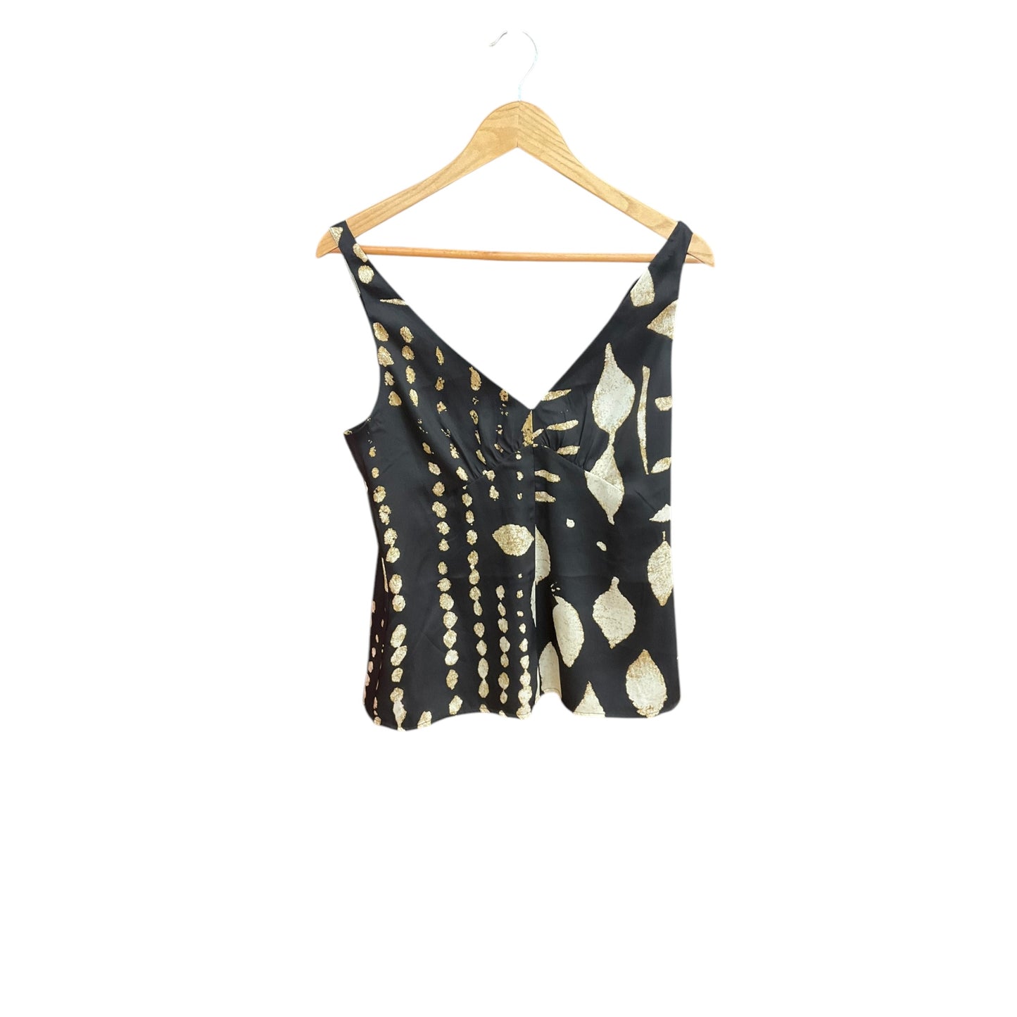 Top Sleeveless By Banana Republic In Black & Tan, Size: S