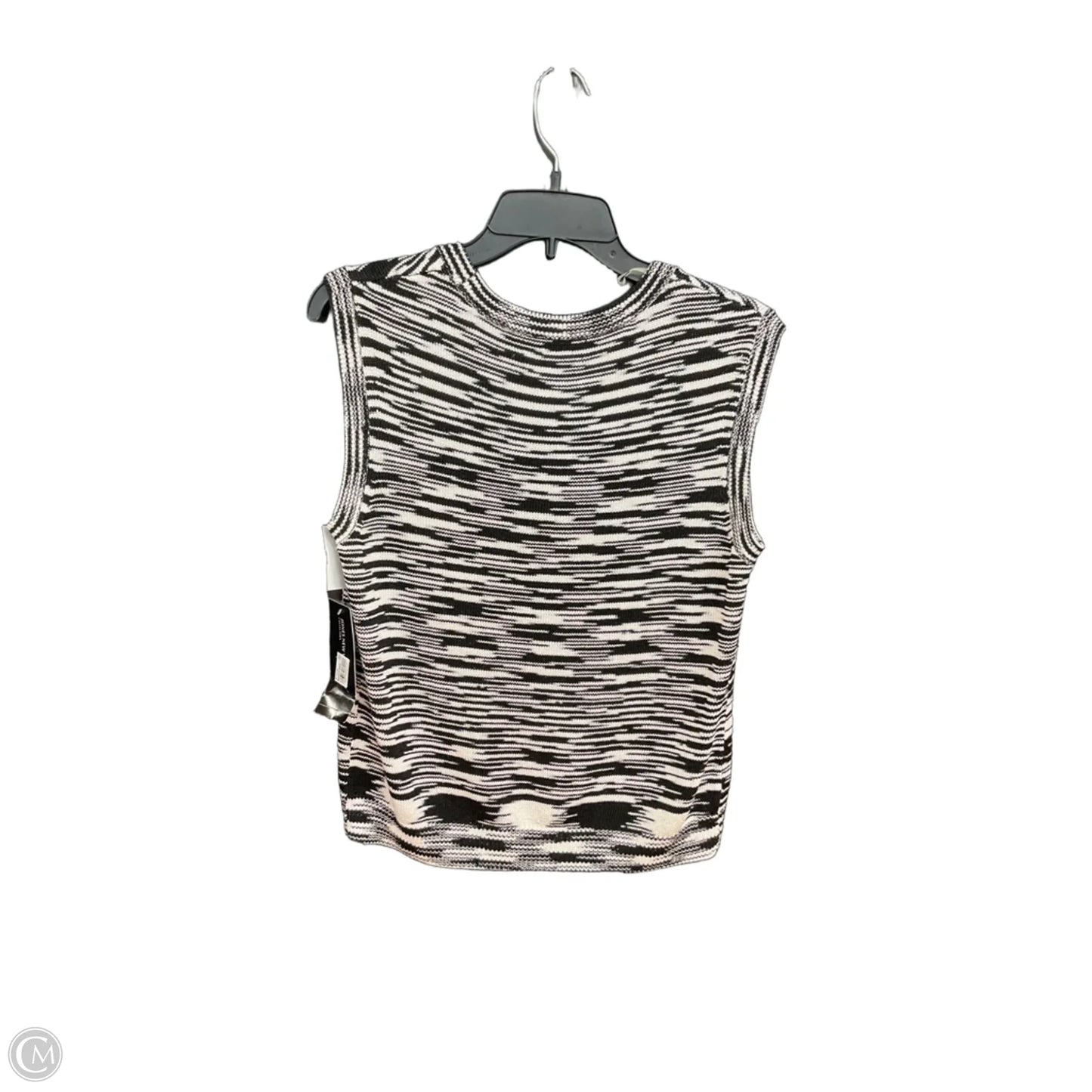 Top Sleeveless By Jones New York In Black & White, Size: L