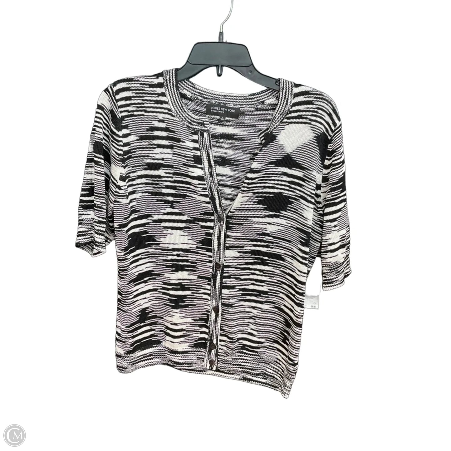 Cardigan By Jones New York In Black & White, Size: L