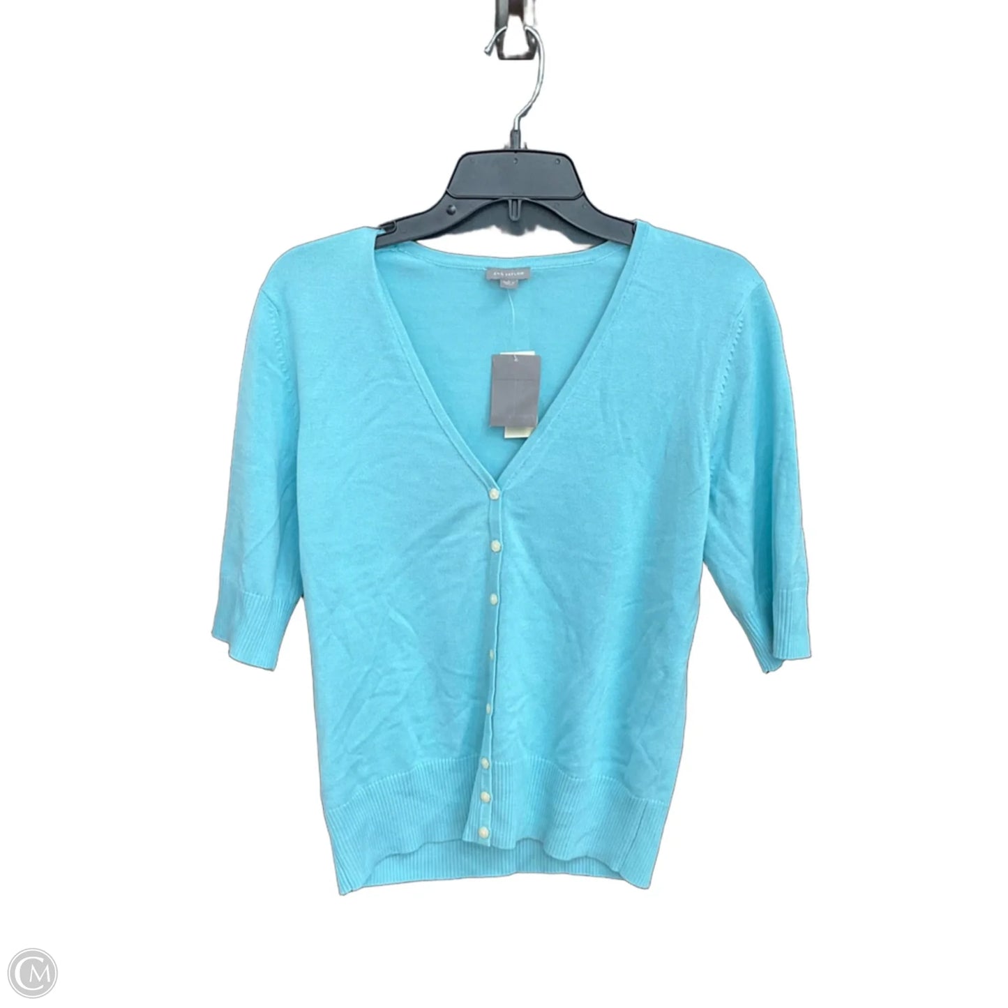 Cardigan By Ann Taylor In Blue, Size: L