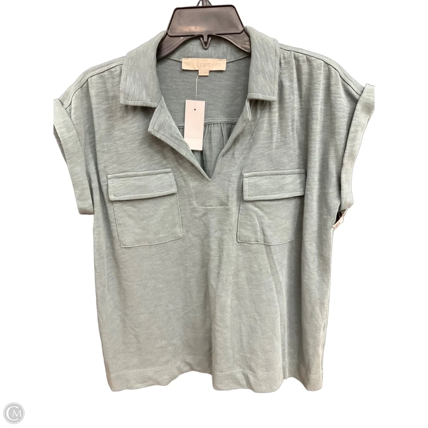 Top Short Sleeve By Loft In Blue, Size: Xs