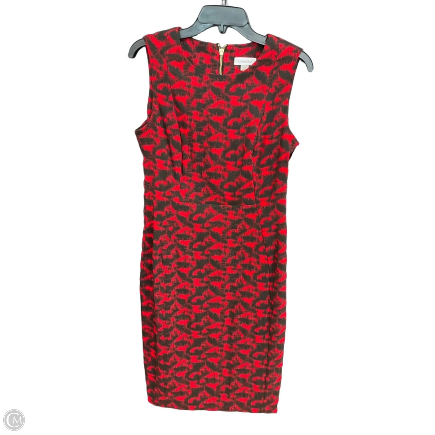 Dress Casual Short By Calvin Klein In Red, Size: M