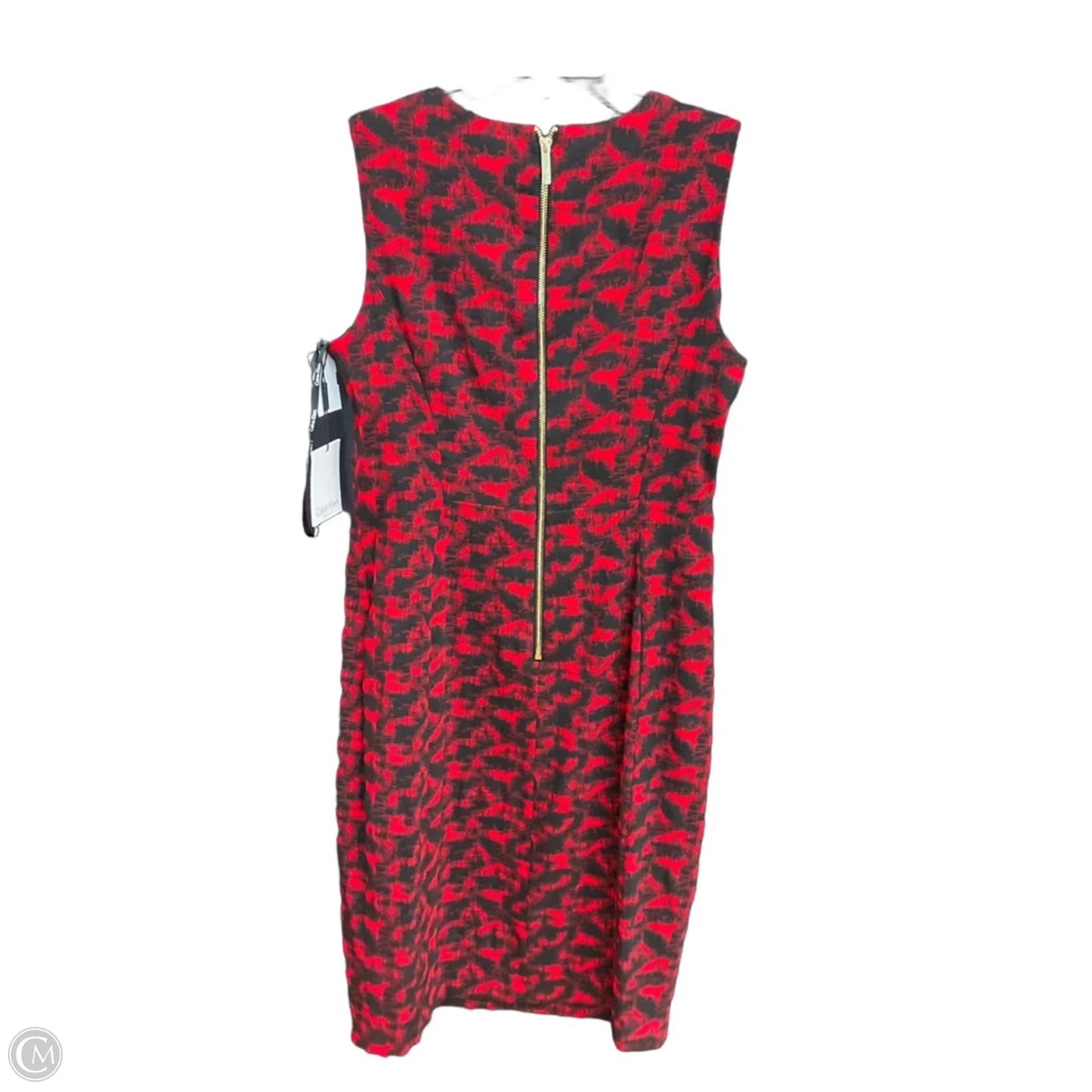 Dress Casual Short By Calvin Klein In Red, Size: M