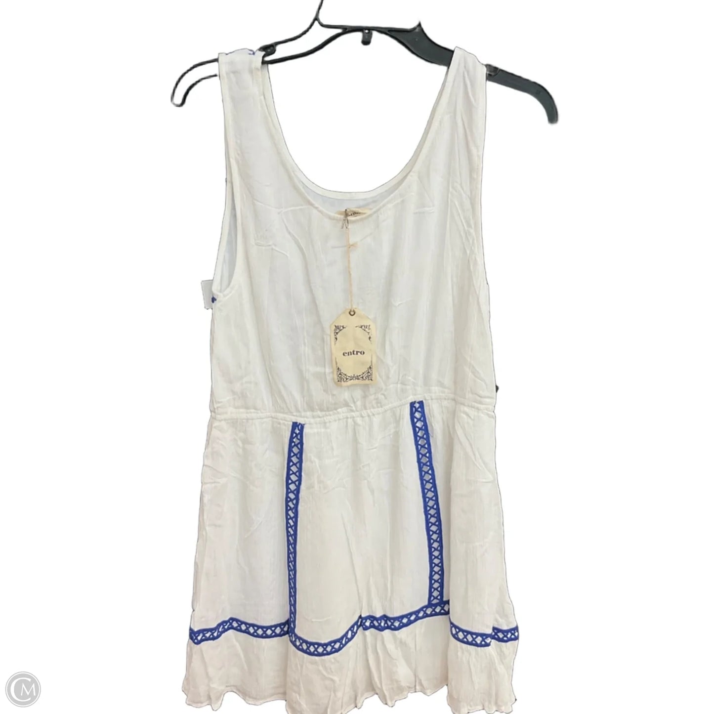 Dress Casual Short By Entro In Blue & White, Size: L