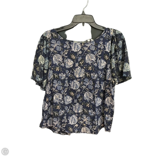 Top Short Sleeve By Lucky Brand In Blue, Size: L