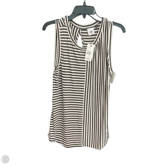 Top Sleeveless By Cabi In Striped Pattern, Size: M