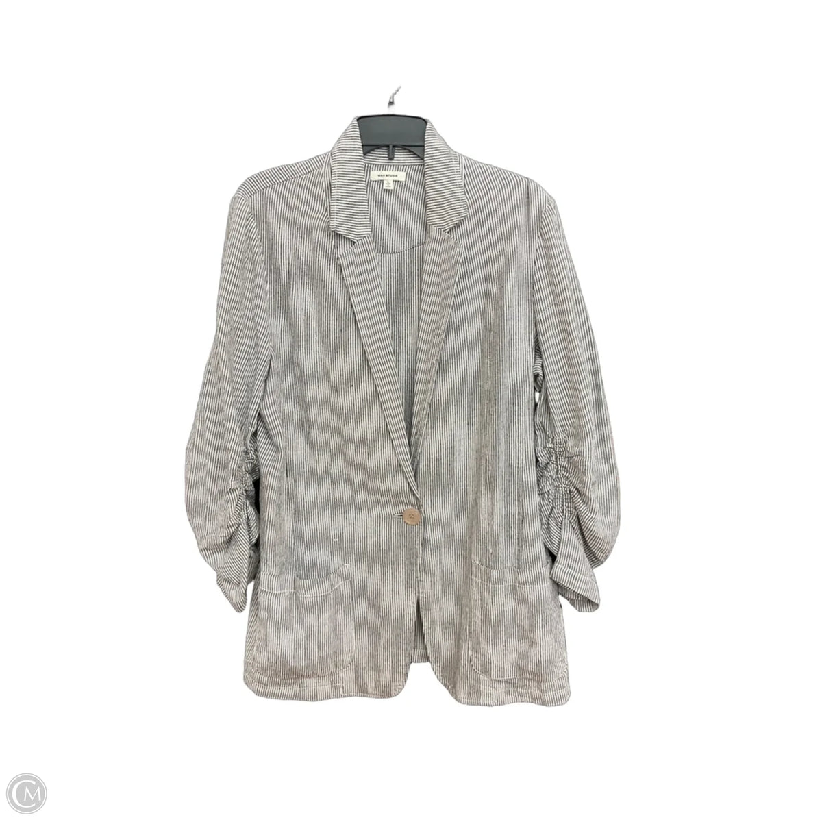 Blazer By Max Studio In Striped Pattern, Size: L