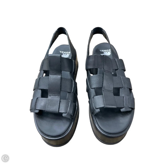 Sandals Heels Wedge By Sorel In Black, Size: 8