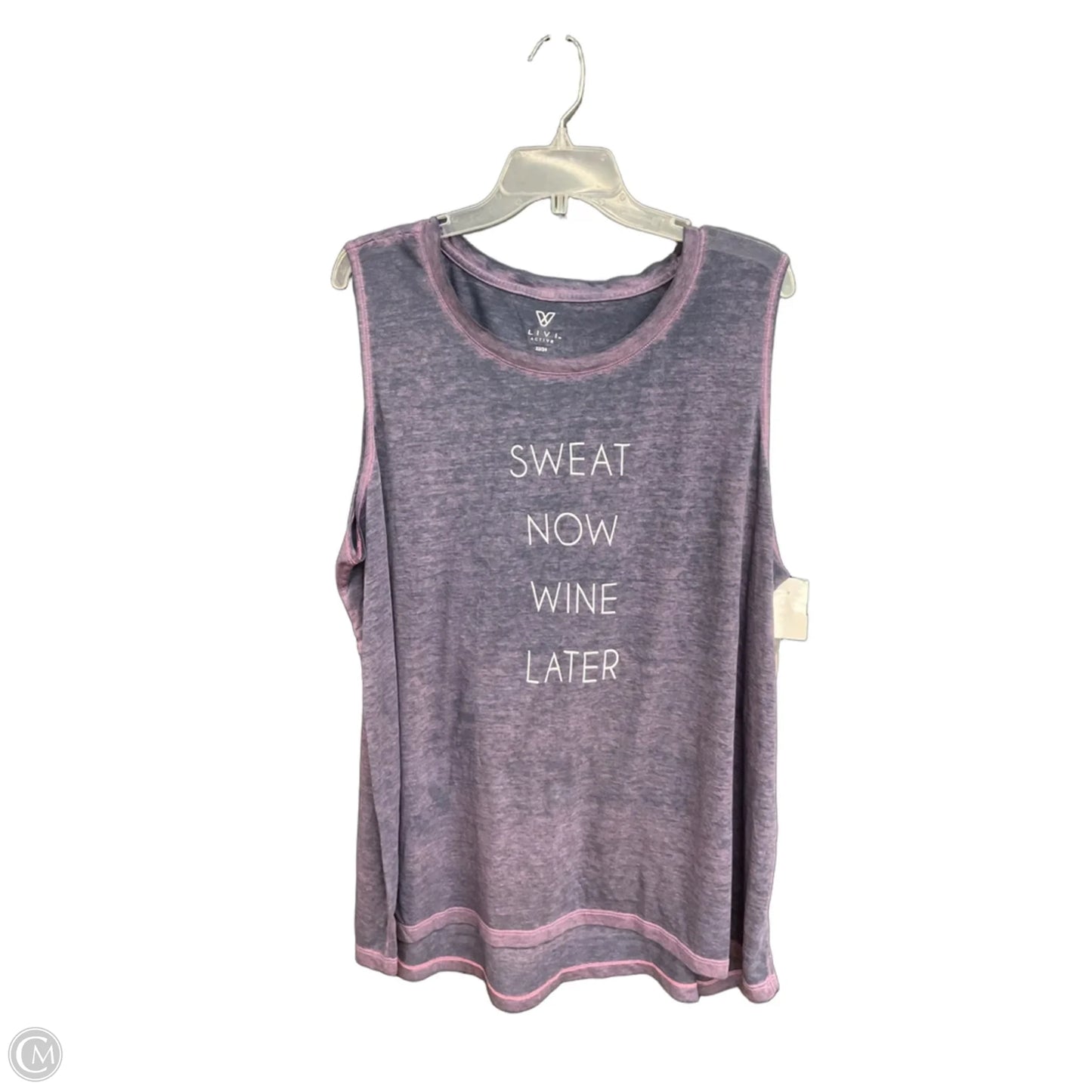 Athletic Tank Top By Livi Active In Blue, Size: 3x