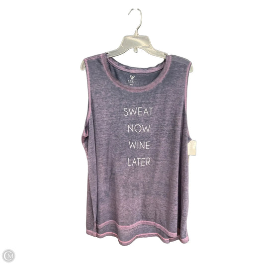 Athletic Tank Top By Livi Active In Blue, Size: 3x