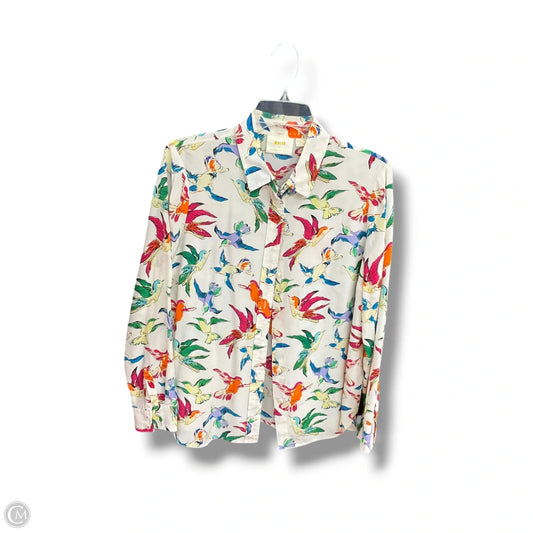 Blouse Long Sleeve By Maeve In White, Size: M