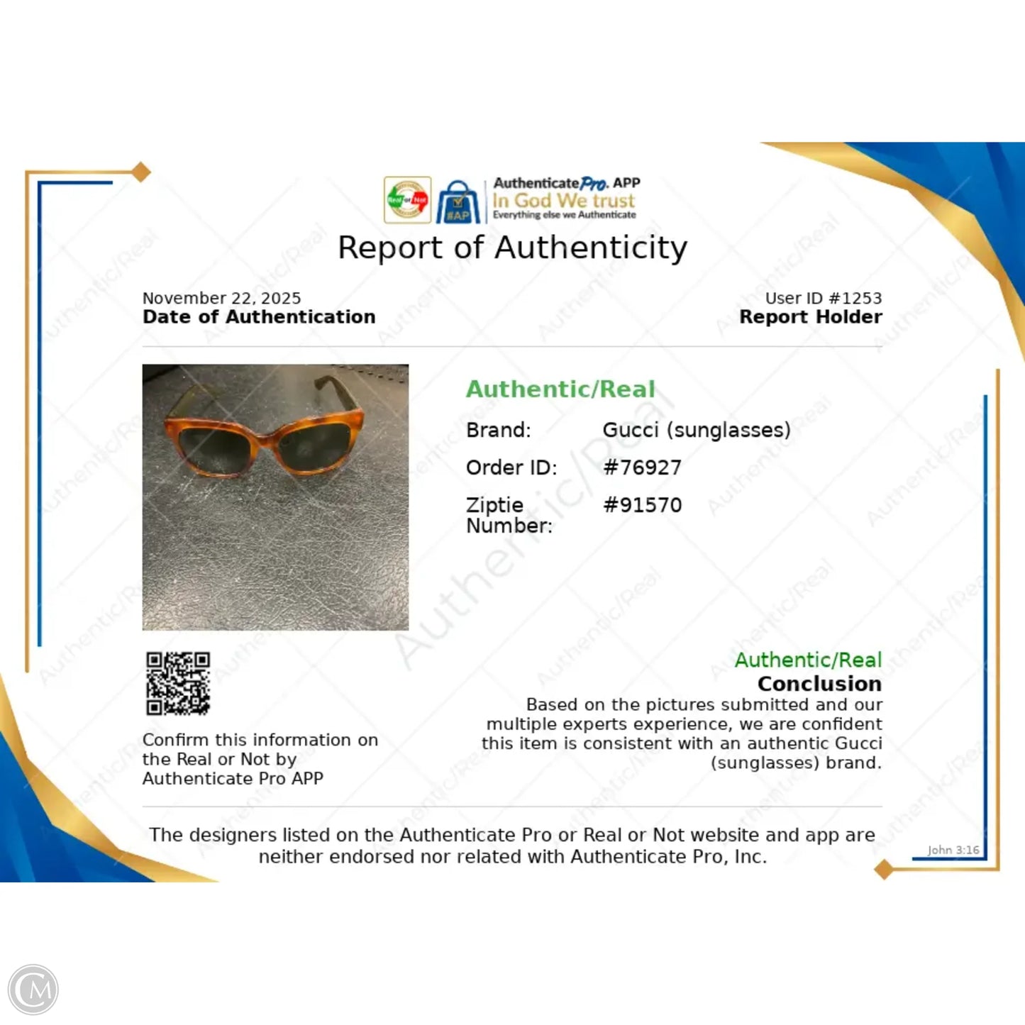 Sunglasses Luxury Designer By Gucci