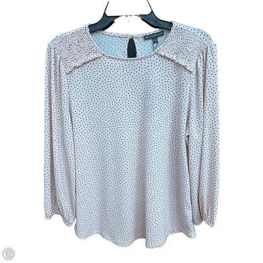 Top Long Sleeve By Adrianna Papell In Pink, Size: Lp