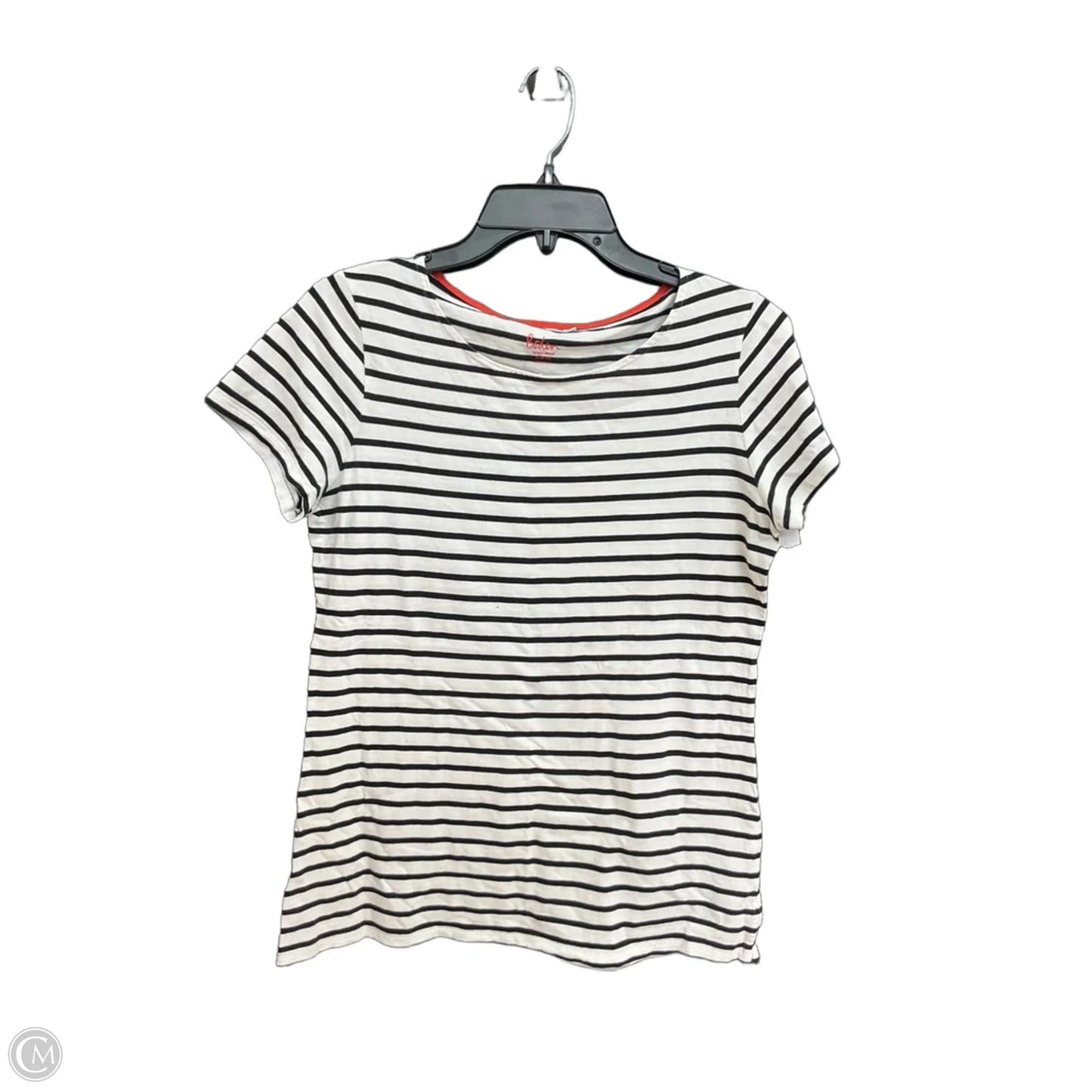 Top Short Sleeve By Boden In Striped Pattern, Size: M