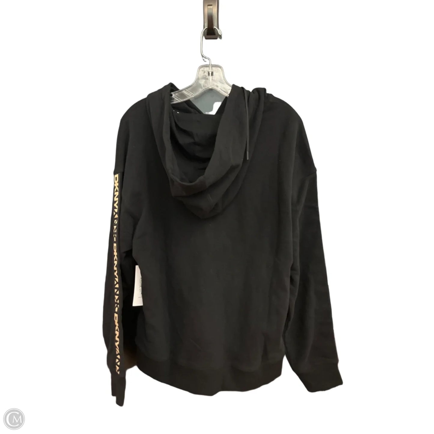 Athletic Sweatshirt Hoodie By Dkny In Black, Size: L