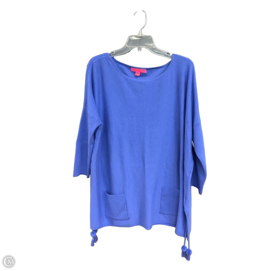 Top Short Sleeve Designer By Lilly Pulitzer In Blue, Size: Xl