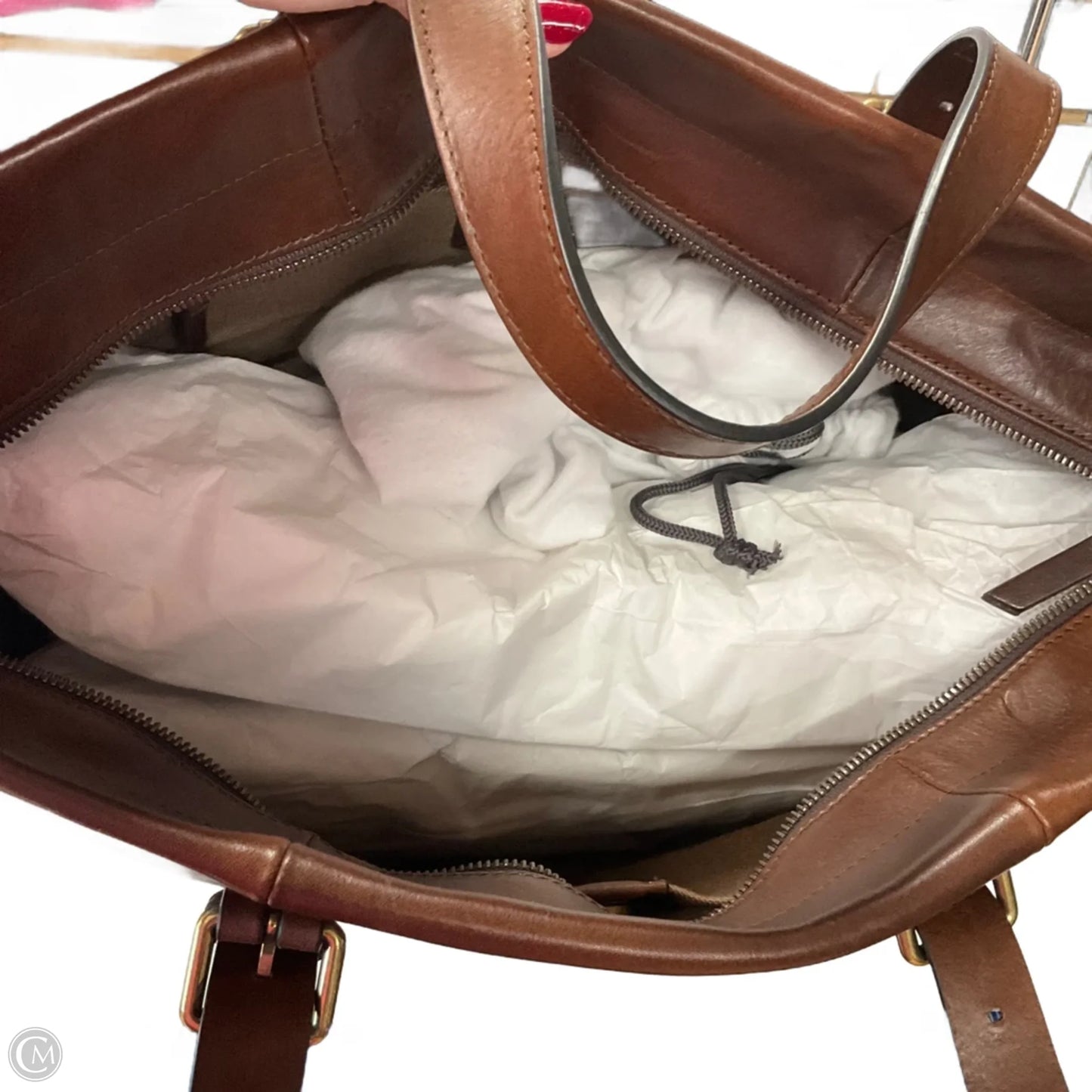 Tote Leather By Bosca, Size: Large