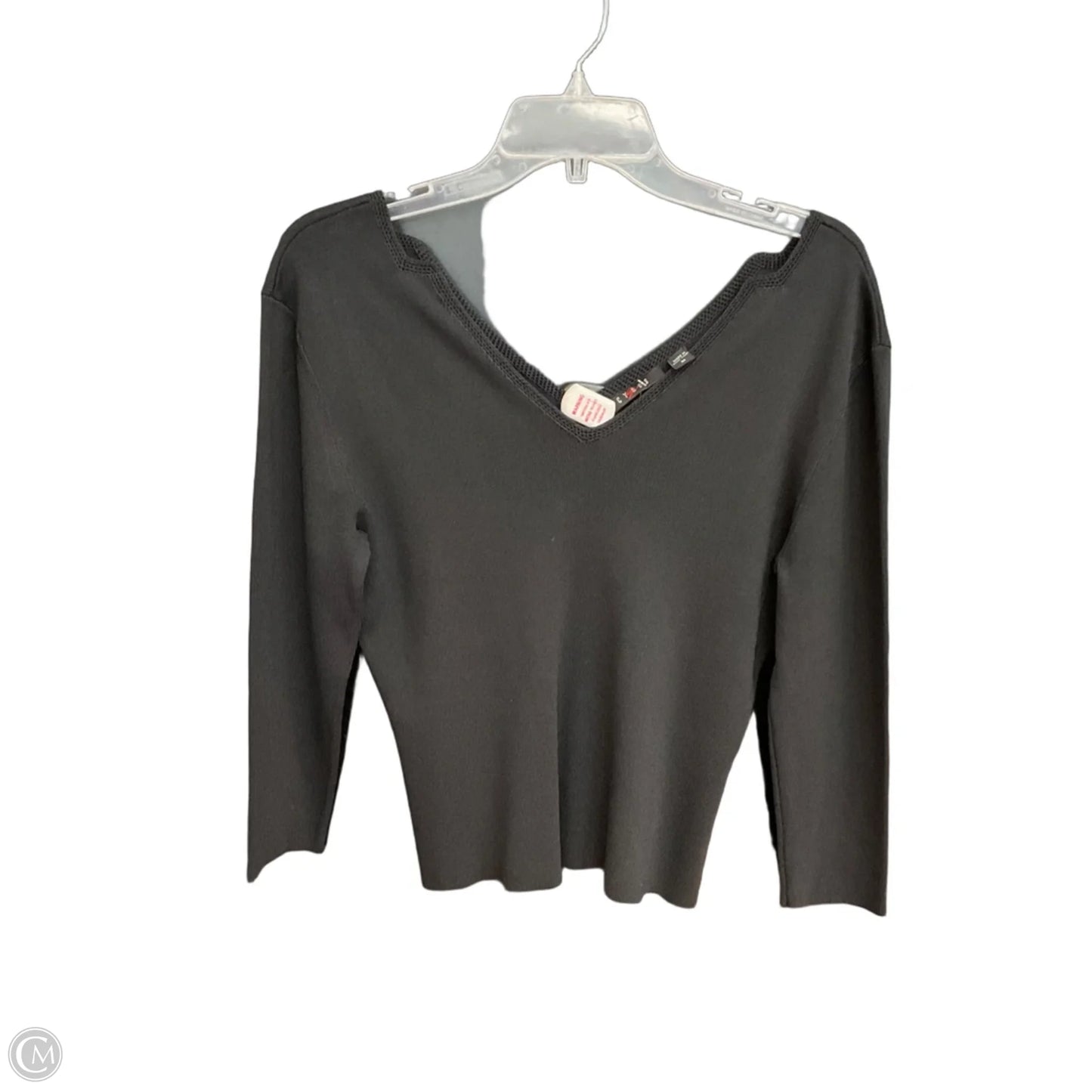 Top Long Sleeve By Cyrus In Black, Size: M