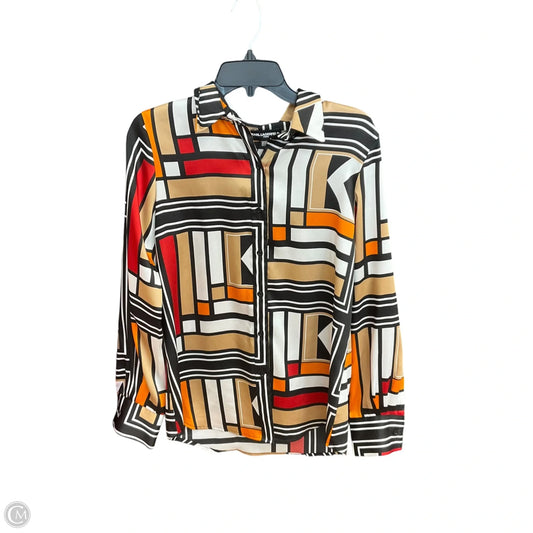Blouse Designer By Karl Lagerfeld In Multi-colored, Size: S