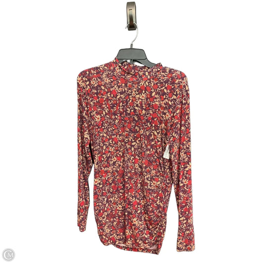 Top Long Sleeve By Farm Rio In Floral Print, Size: L