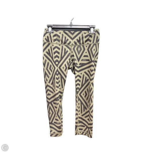 Athletic Leggings By Lululemon In Black & Green, Size: S