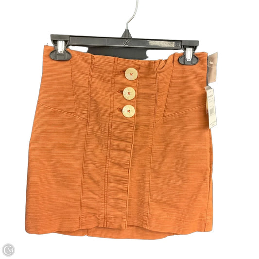 Skirt Mini & Short By Free People In Orange, Size: 4