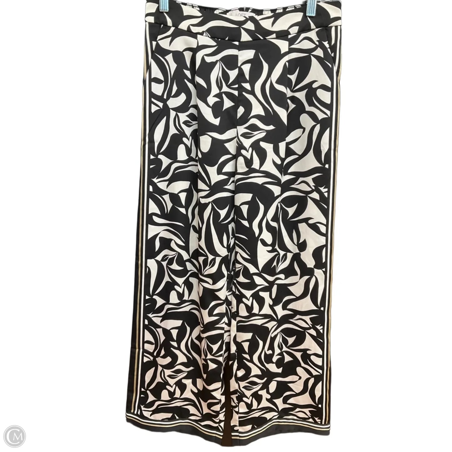 Pants Wide Leg By Loft In Black & White, Size: 6