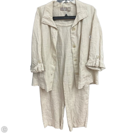 Pants Set 2pc By Chicos In Beige, Size: L