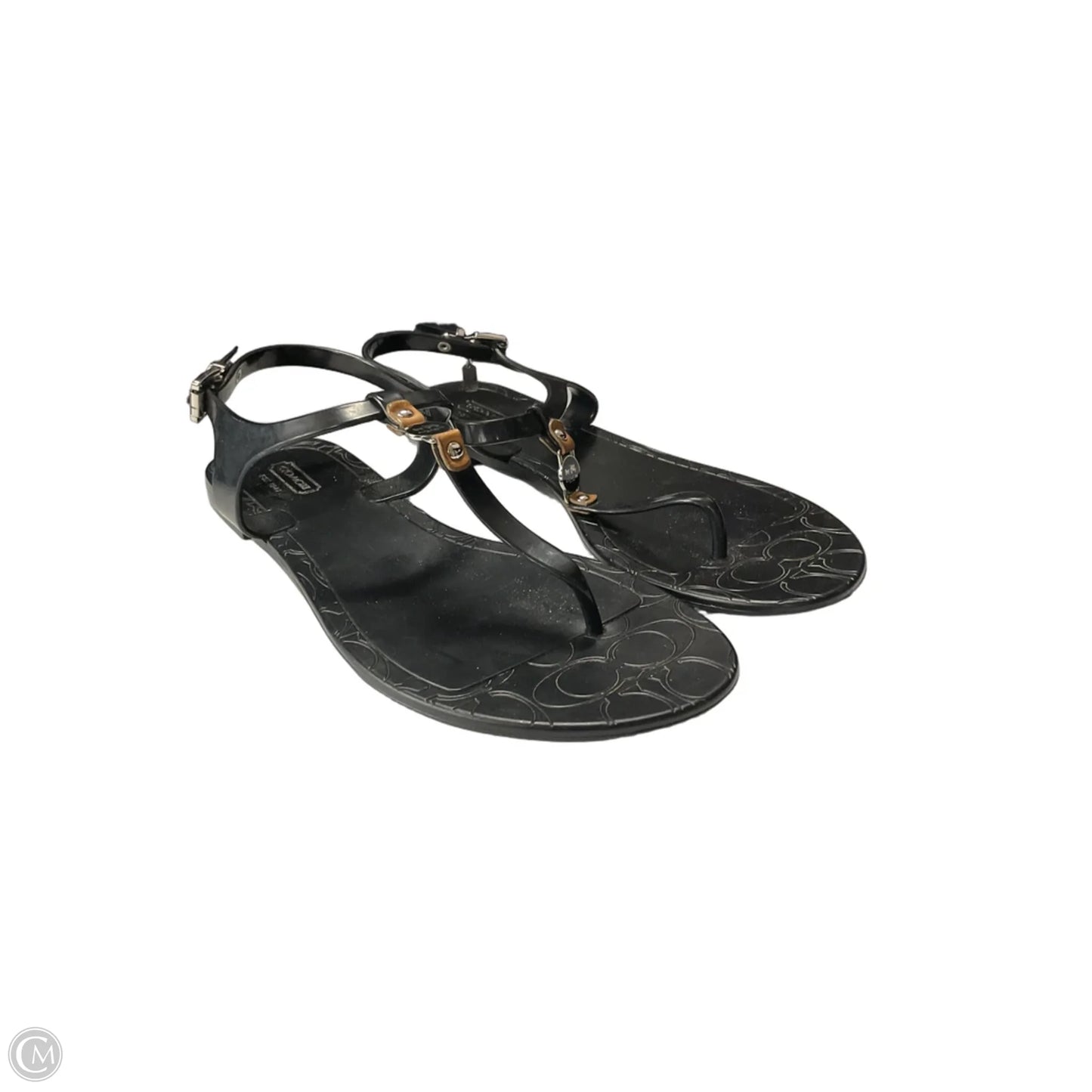 Sandals Designer By Coach In Black, Size: 8