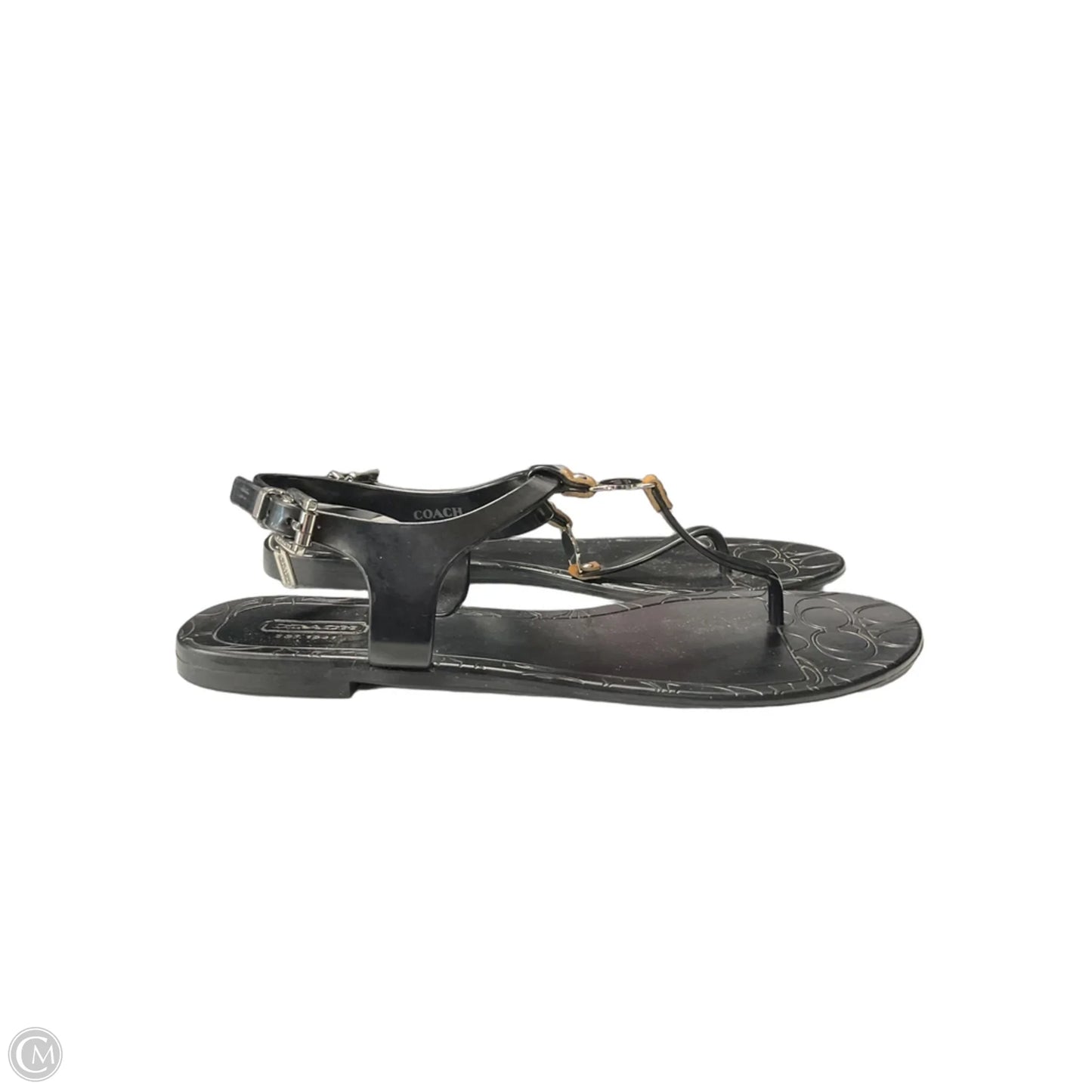 Sandals Designer By Coach In Black, Size: 8