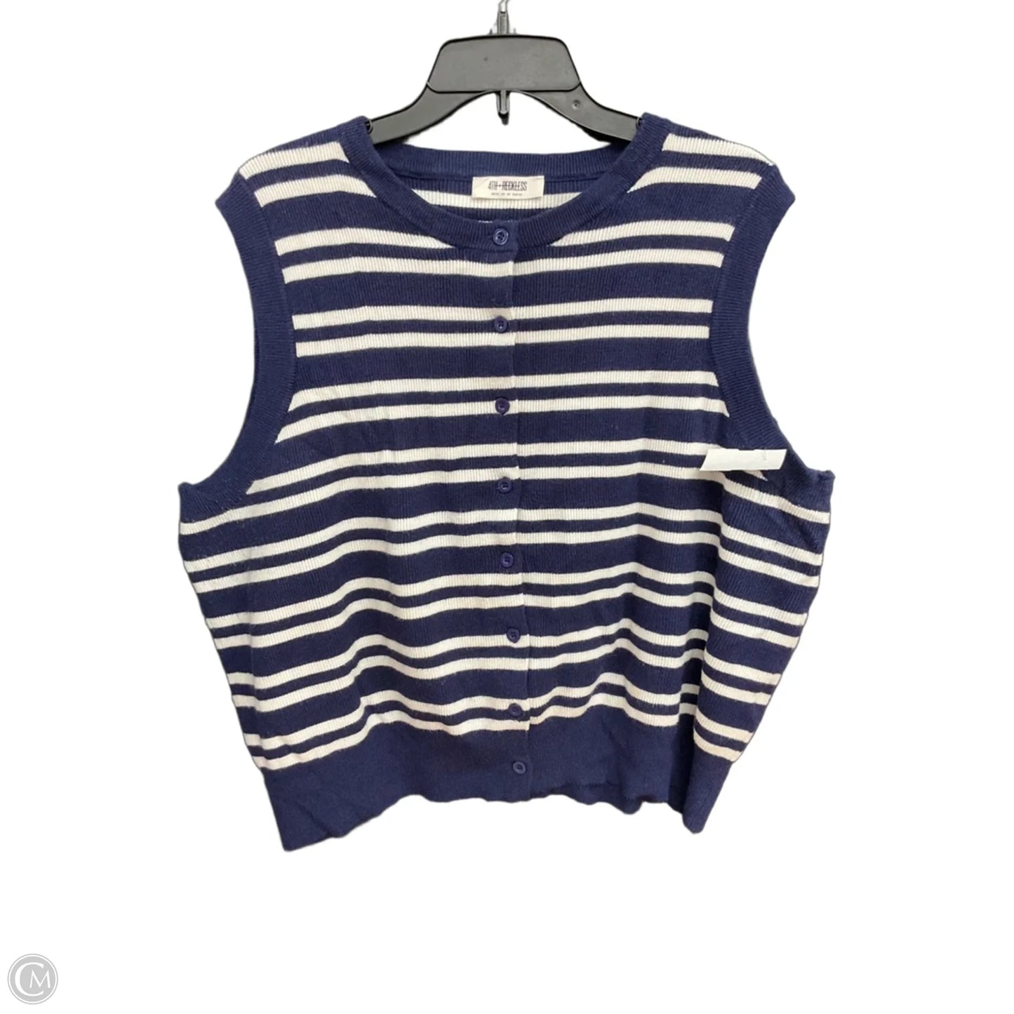 Vest Sweater By 4th & Reckless In Striped Pattern, Size: 3x